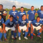 El portero del Olimpia Mario Rodríguez (de píe) tuvo un mal comportamiento al final del partido contra Progreseño